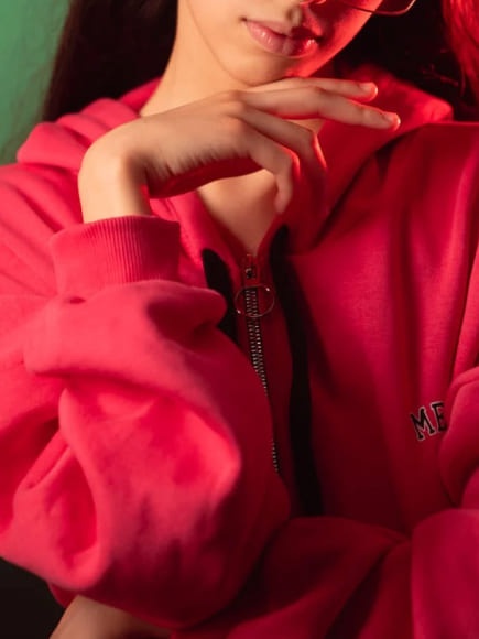 Hoodie in Hot PinkPurple S